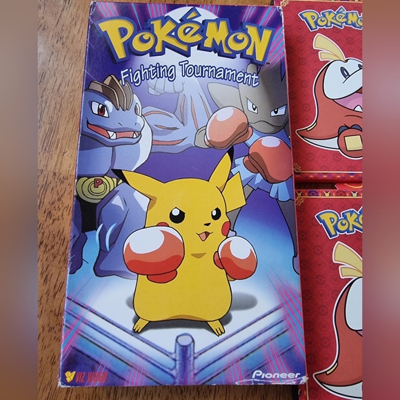 Vintage Pokémon Bundle Pikachu Party Fighting Tournament VHS & Trading Cards - Picture 6 of 9